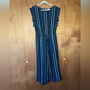 Universal Thread Navy and White Jumpsuit